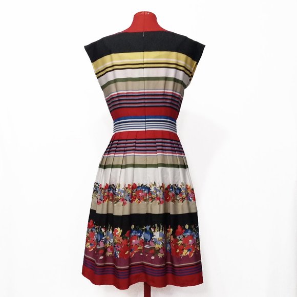 Tristan A-Line Colourful Retro Dress Size US 4 - Picture 2 of 5